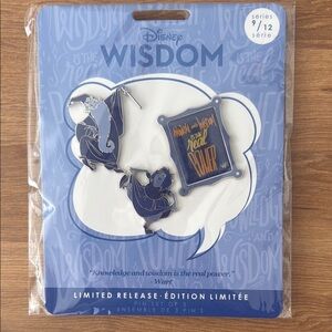 Disney Wisdom Series Blue and Silver Pin Collection